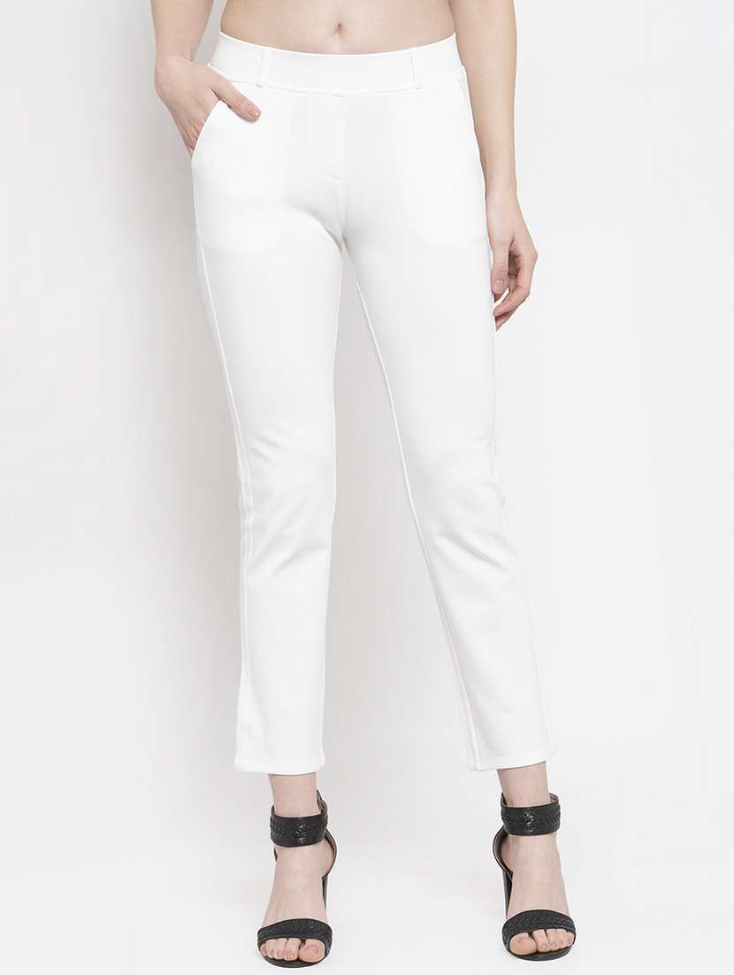 high rise flat front trouser - 16945588 - Zoom Image - 0