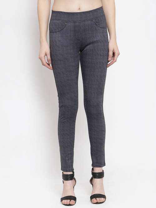 high rise checkered jegging - 16945591 - Standard Image - 0