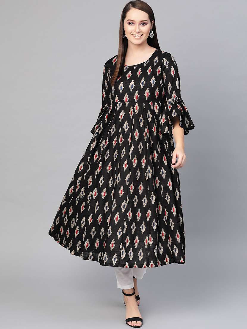 ikat print anarkali kurta 