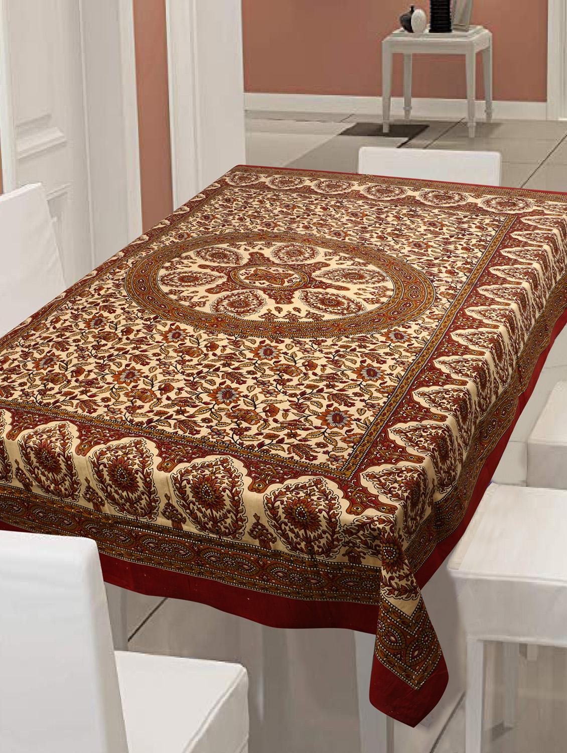 cotton jaipuri print 6 to 8 seater table cloth cover - 16947960 - Zoom Image - 0