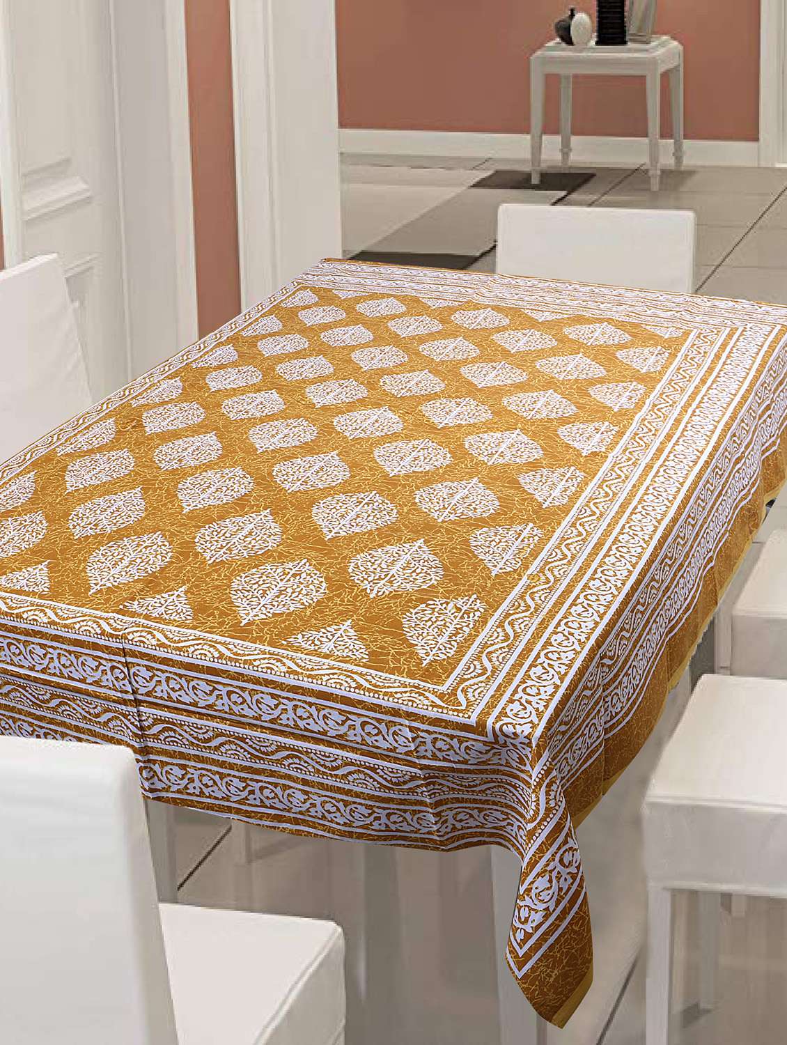 cotton jaipuri print 6 to 8 seater table cloth cover - 16947984 - Zoom Image - 0