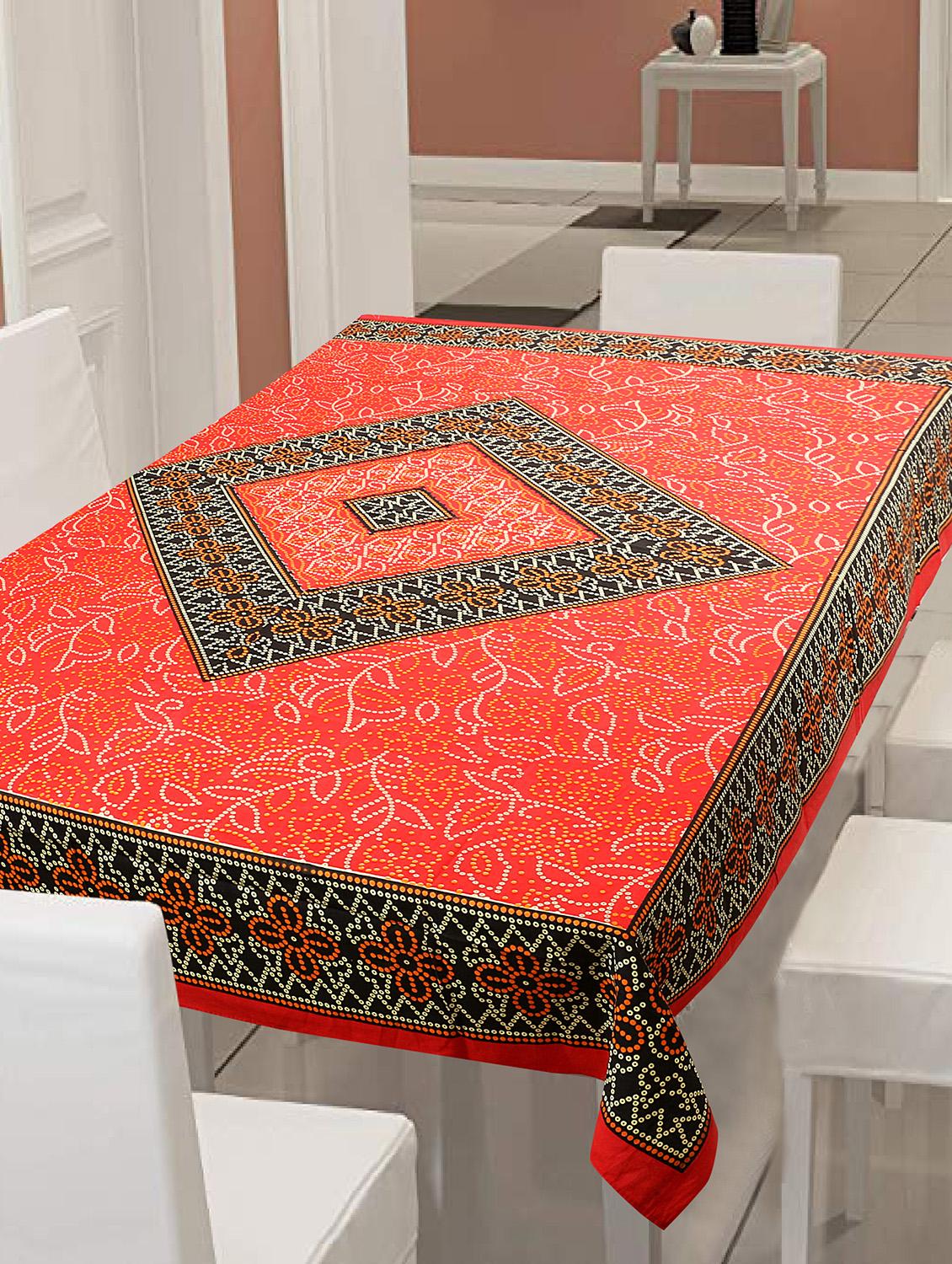 cotton jaipuri print 6 to 8 seater table cloth cover - 16948000 - Zoom Image - 0