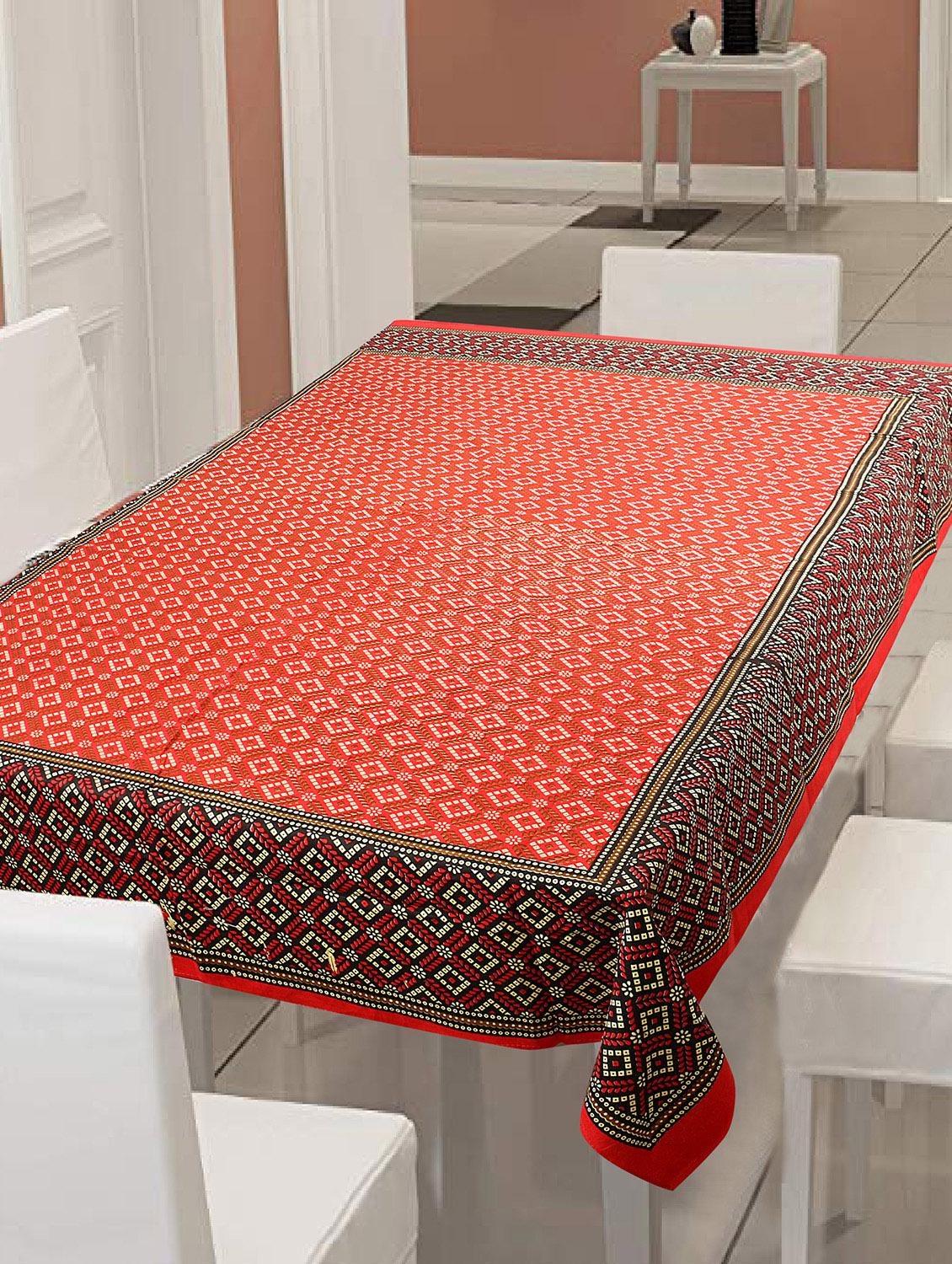 cotton jaipuri print 6 to 8 seater table cloth cover - 16948007 - Zoom Image - 0