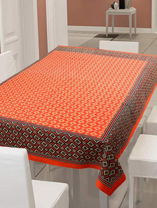 cotton jaipuri print 6 to 8 seater table cloth cover - 16948009 - Standard Image - 0