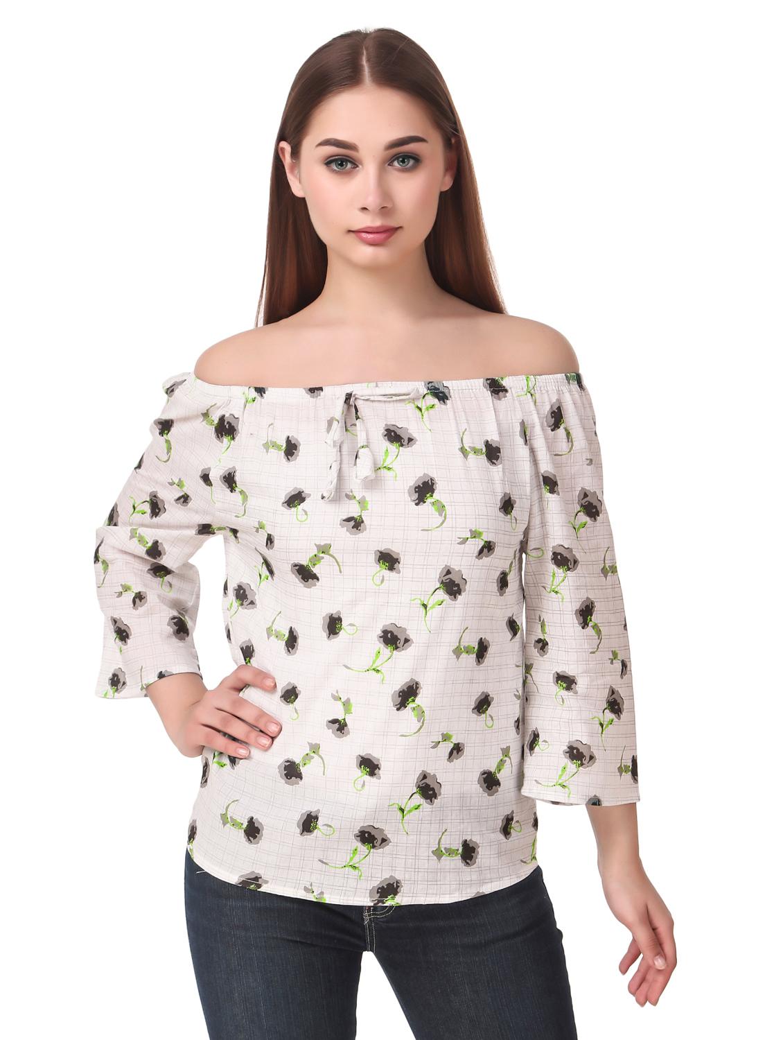 off shoulder floral top  - 16949506 -  Zoom Image - 0