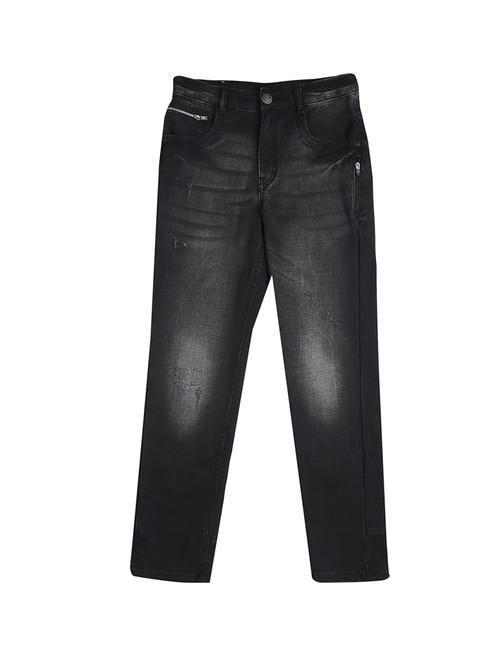 black denim distressed jean - 16949893 -  Standard Image - 0