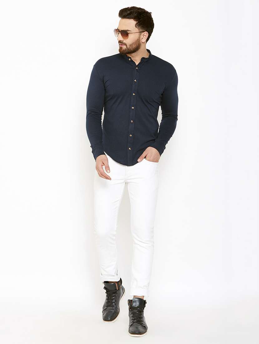 mens solid casual shirt - 16952431 -  Standard Image - 3