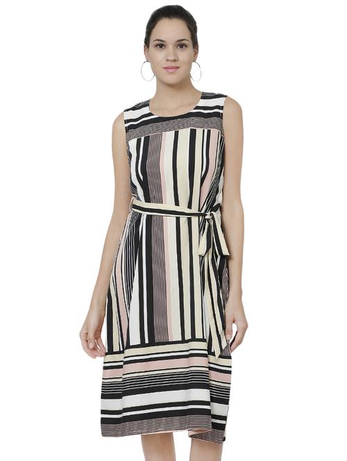 kemiove 2019 New Women Casual Halter Color Stripe Print Sling Dress