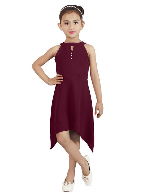 girls key hole neck sleeveless frock - 16954620 - Standard Image - 0