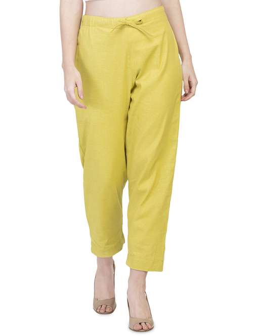 women solids calf length trousers - 16956465 -  Standard Image - 0