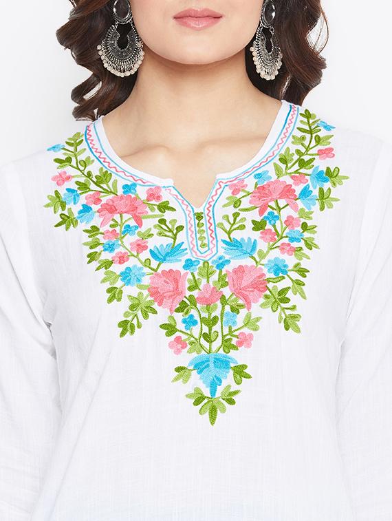 embroidered kurta palazzo set - 16956616 - Standard Image - 3