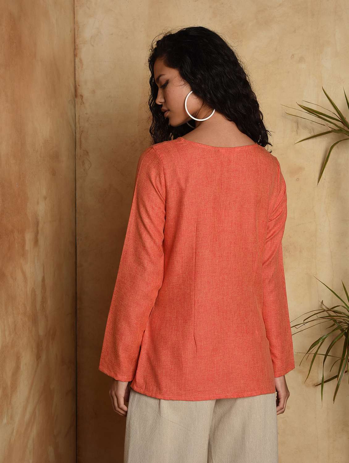 solid a-line kurti - 16957311 -  Standard Image - 3