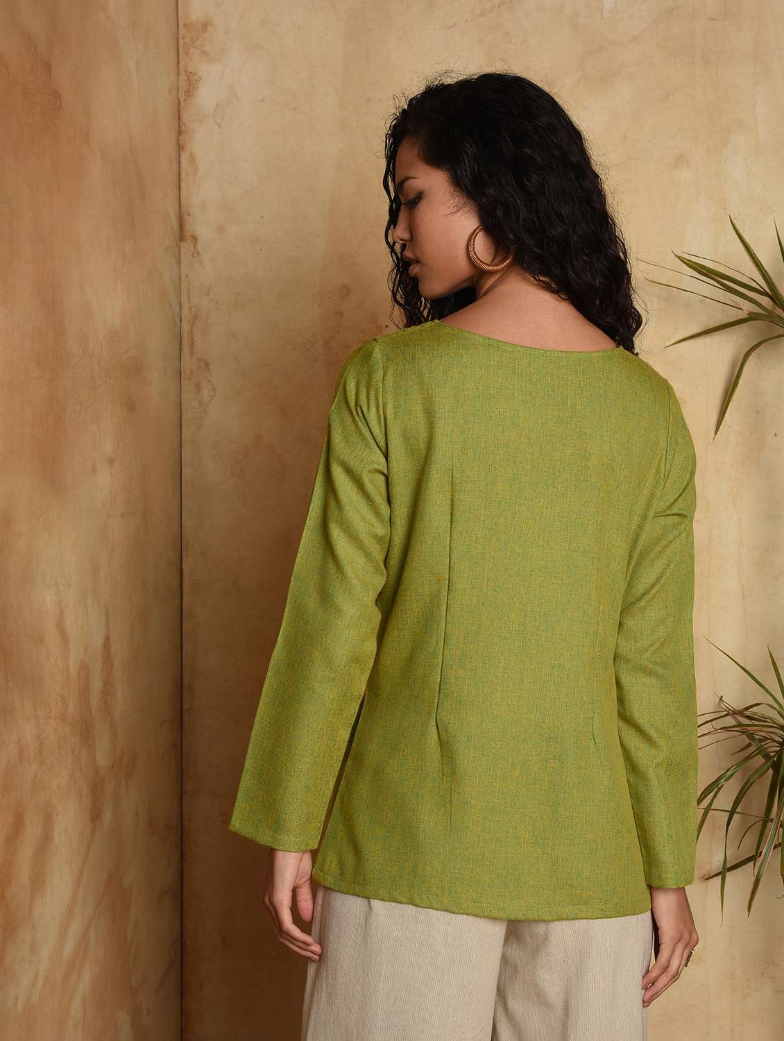 solid a-line kurti - 16957312 -  Standard Image - 3