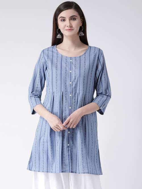 striped a-line kurti - 16957863 -  Standard Image - 0