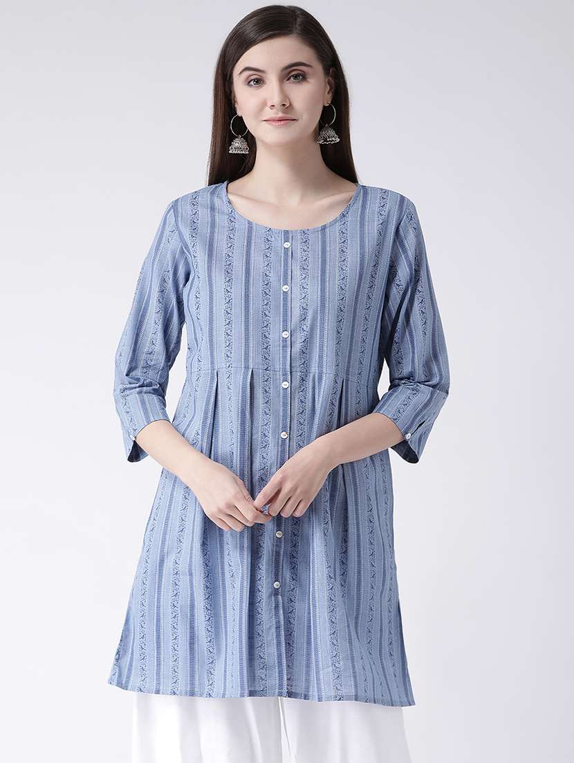 striped a-line kurti - 16957863 -  Zoom Image - 0