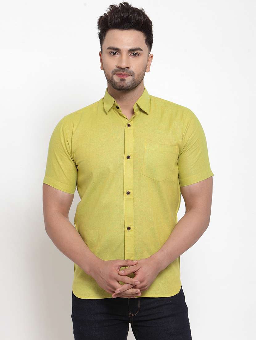 mens solid casual shirt