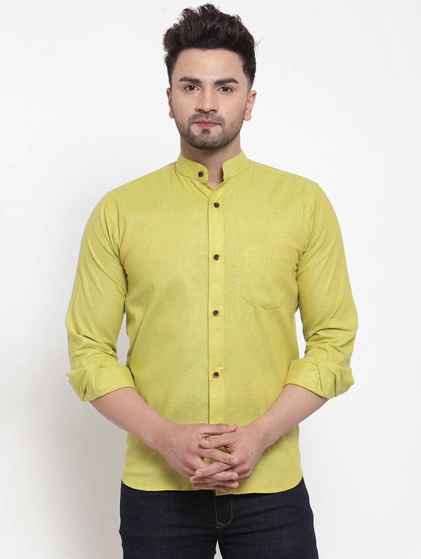 mens solid casual shirt - 16963284 - Zoom Image - 0