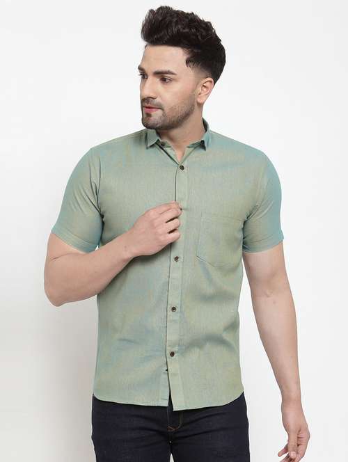 mens solid casual shirt - 16963287 -  Standard Image - 0