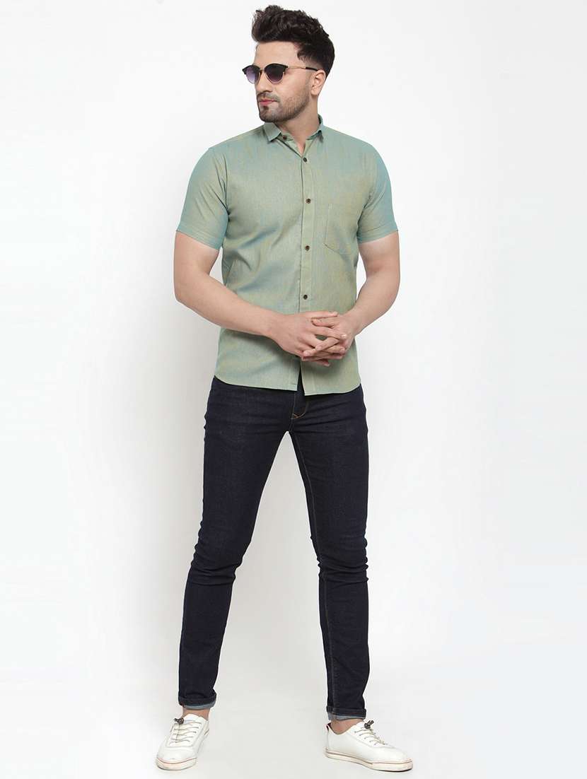 mens solid casual shirt - 16963287 -  Standard Image - 3