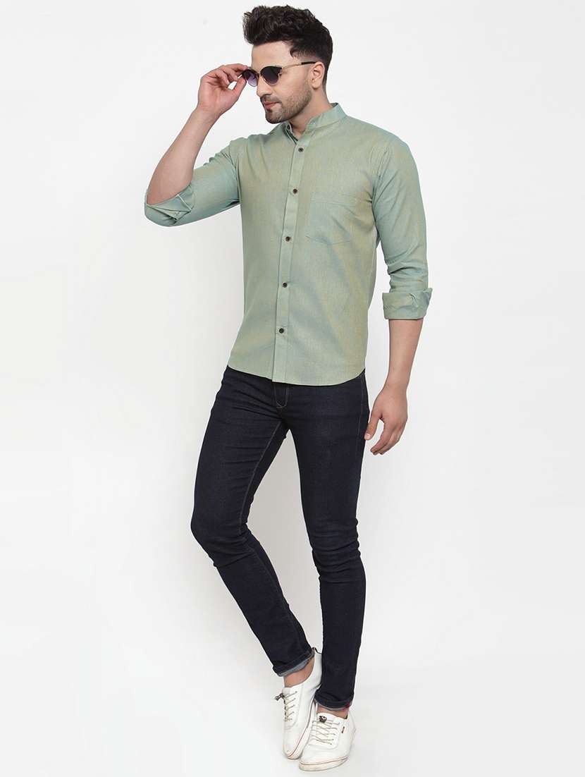 mens solid casual shirt - 16963288 -  Standard Image - 3