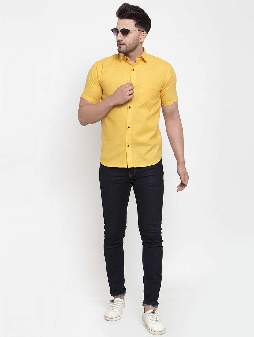 mens solid casual shirt - 16963289 -  Standard Image - 3