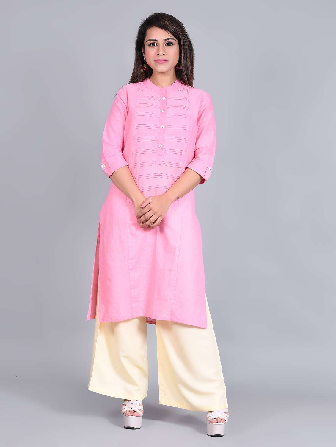 solid straight kurta