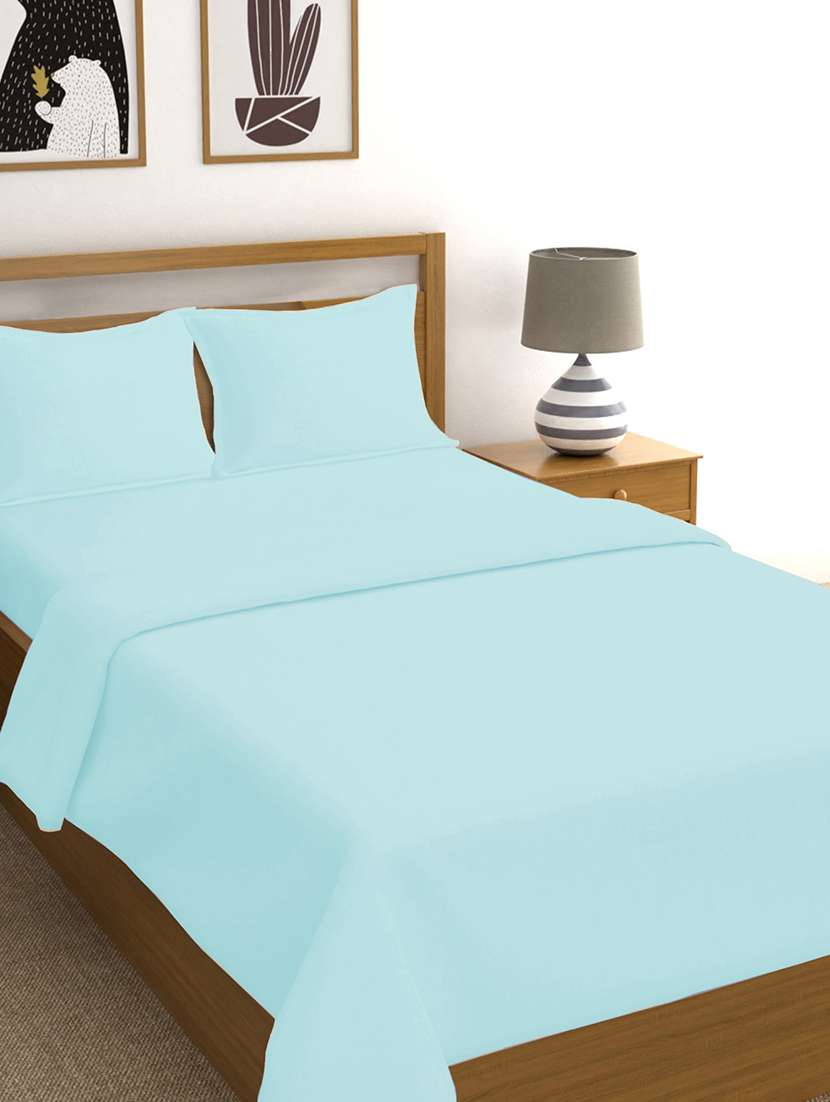   long staple cotton satin king size bed sheet with 2 pillow covers