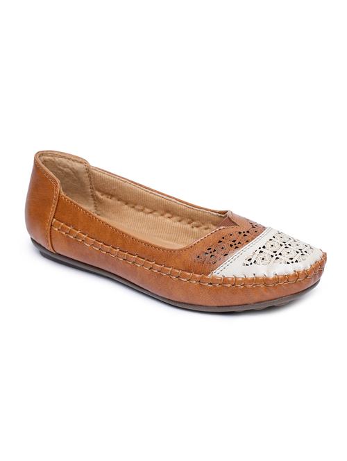 tan slip on ballerinas - 16966994 - Standard Image - 0