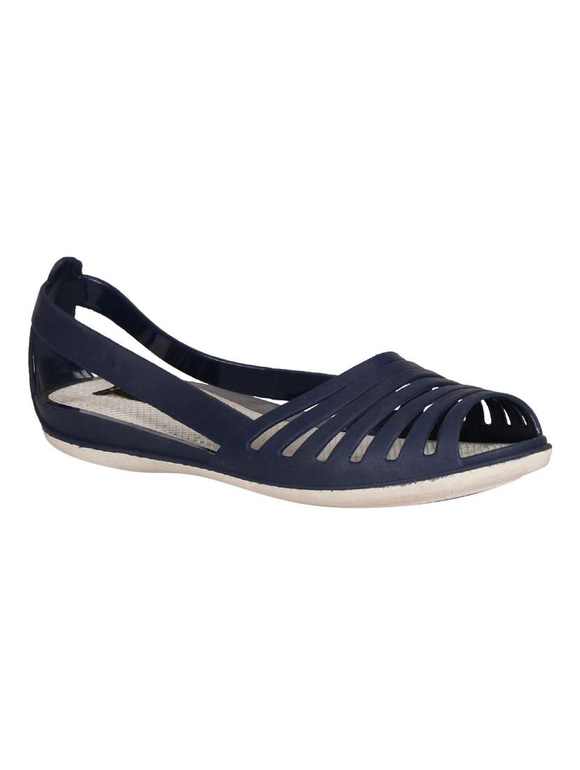 blue back strap sandals