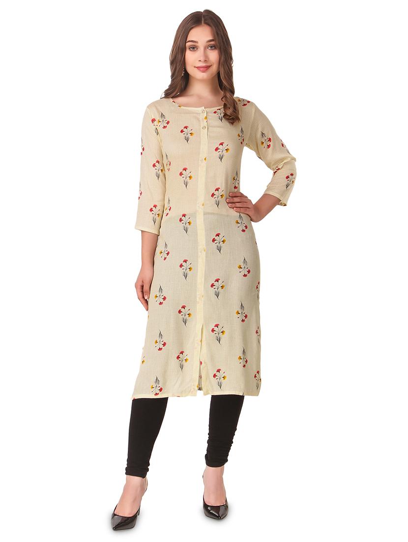 floral straight kurta - 16969109 -  Zoom Image - 0