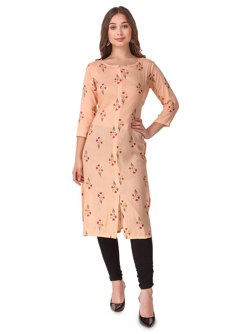 floral straight kurta - 16969110 - Zoom Image - 0