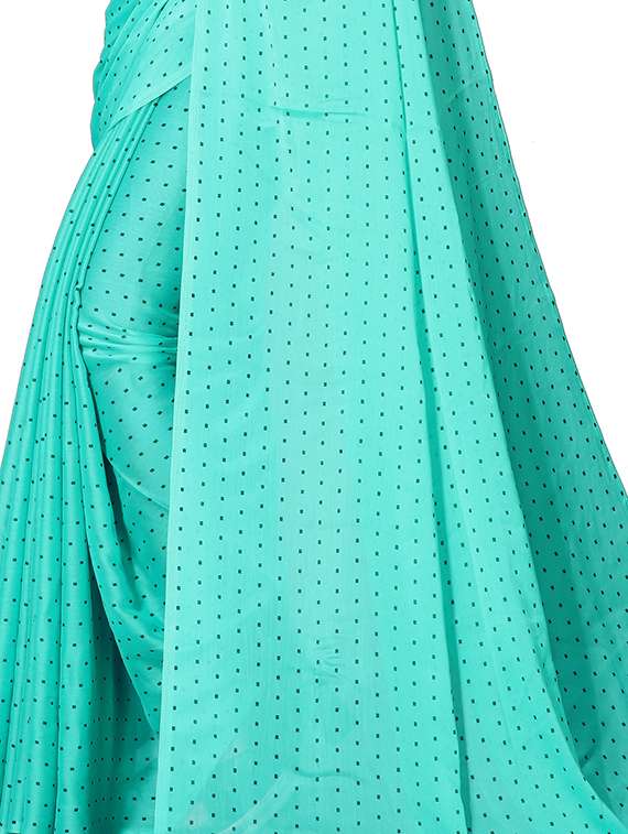 polka dots woven saree with blouse - 16969458 -  Standard Image - 3