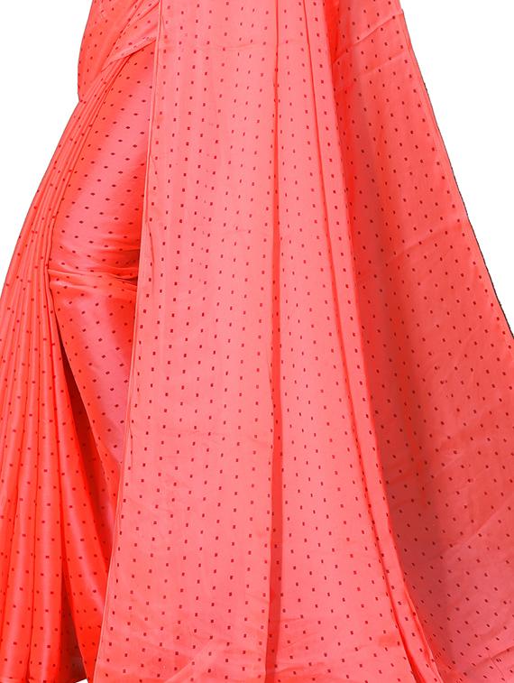 polka dots woven saree with blouse - 16969459 - Standard Image - 3