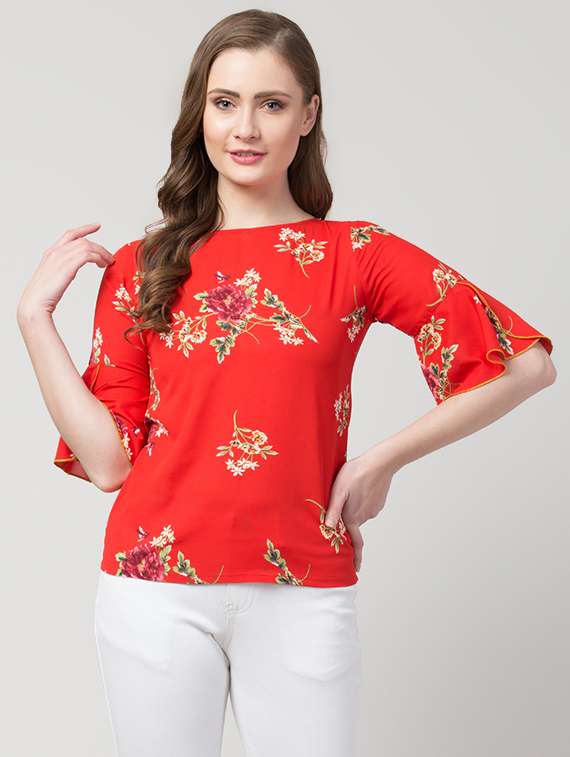 boat neck floral top 
