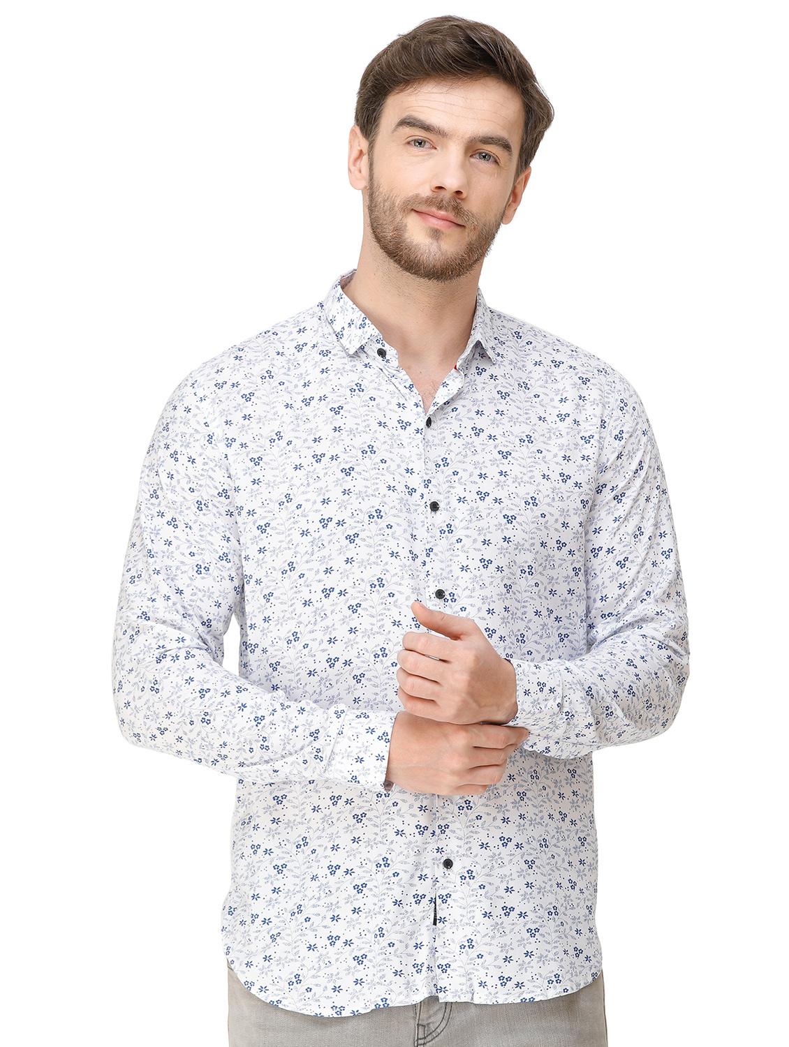 blue printed casual shirt - 16970019 - Zoom Image - 0