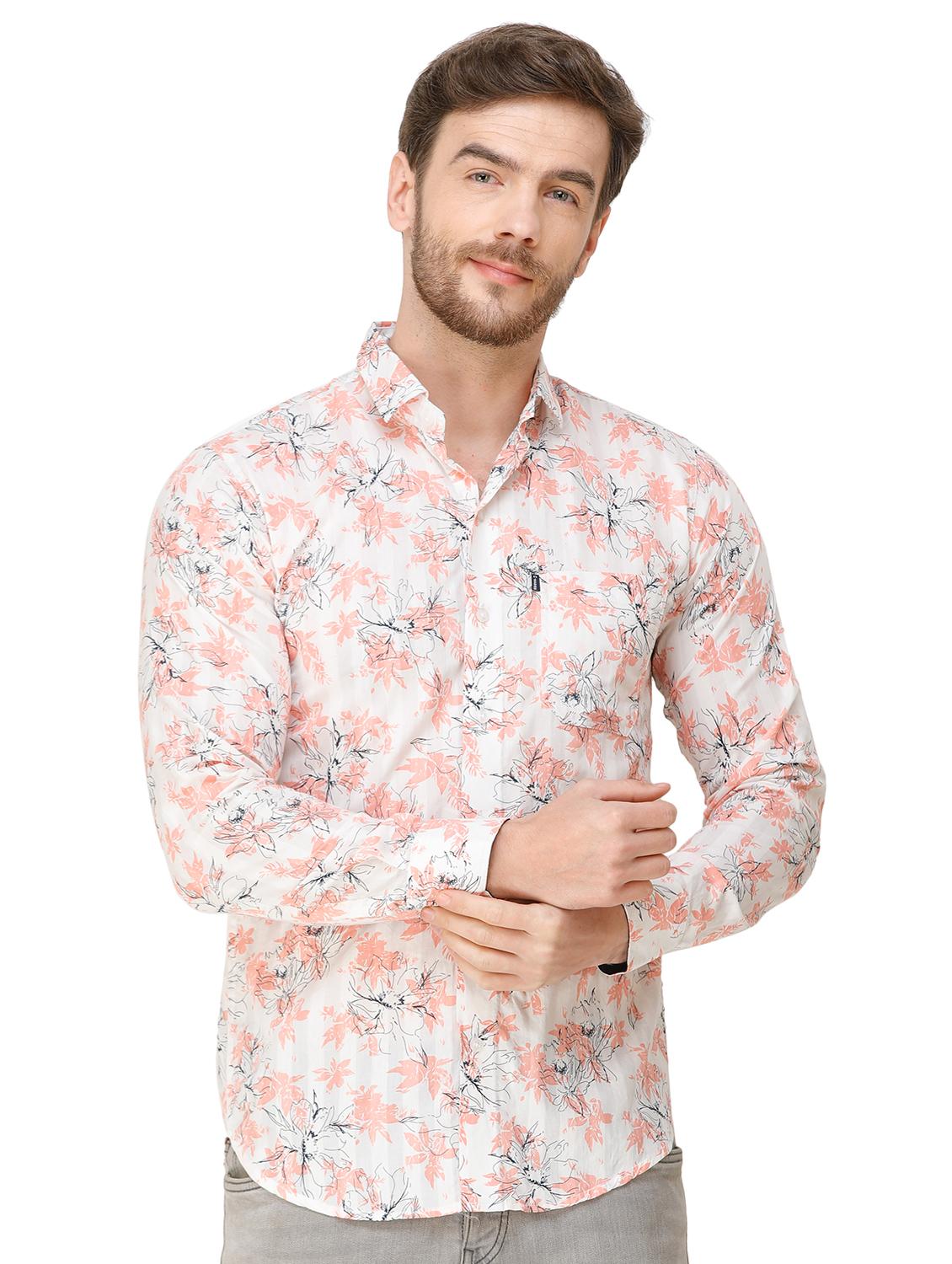 pink cotton blend casual shirt - 16970028 - Zoom Image - 0