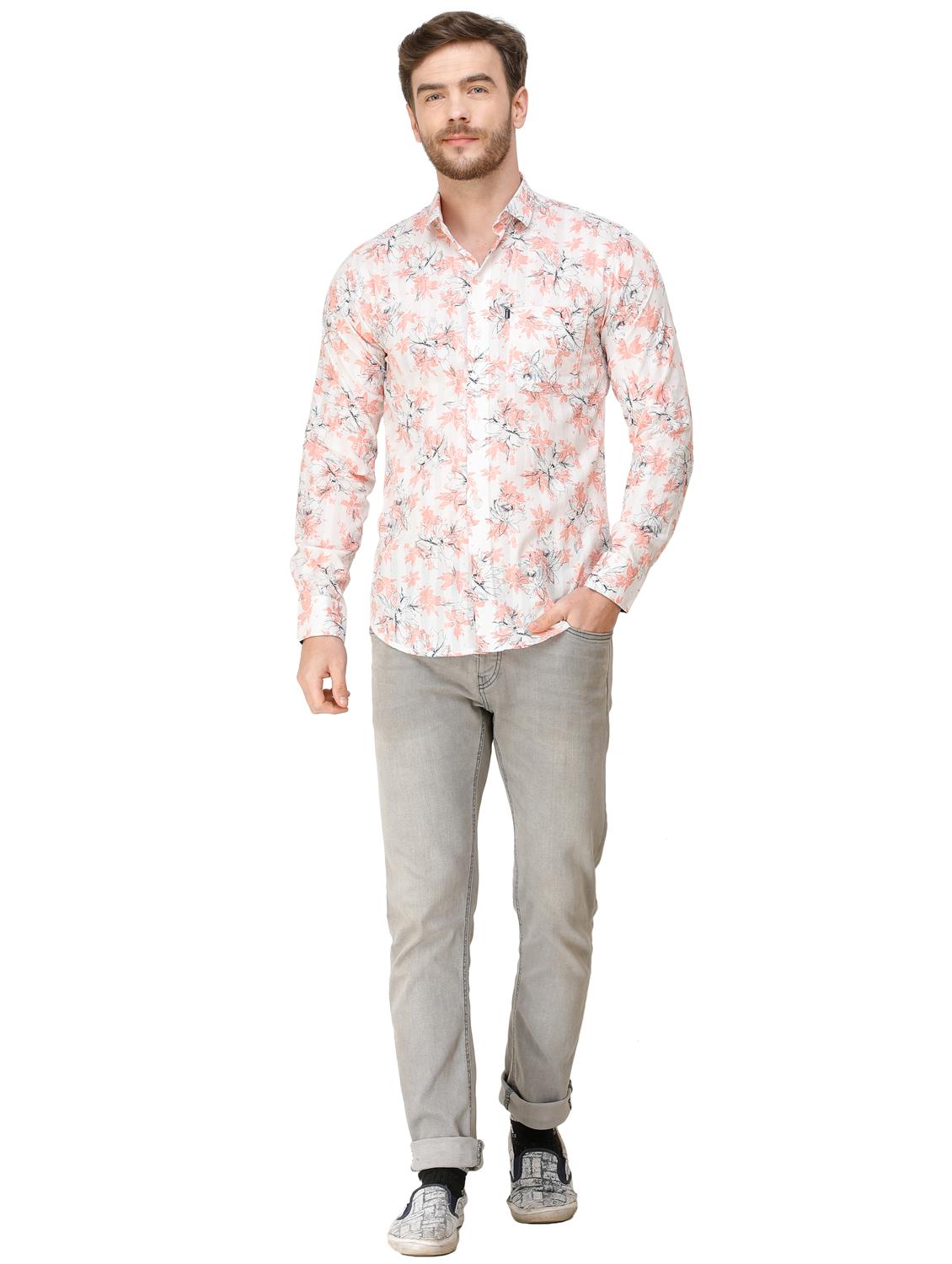 pink cotton blend casual shirt - 16970028 - Standard Image - 3