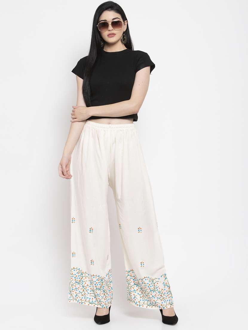 printed hem straight palazzo  - 16971304 -  Standard Image - 3