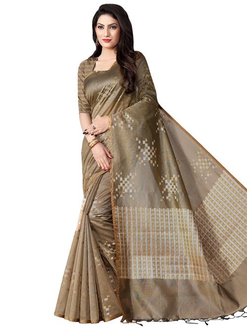 geometrical banarasi saree with blouse - 16972394 - Standard Image - 0