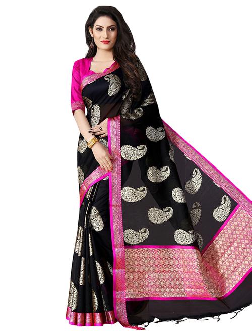 paisley banarasi saree with blouse - 16972401 - Standard Image - 0
