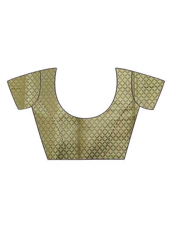floral banarasi saree with blouse - 16972405 - Standard Image - 3