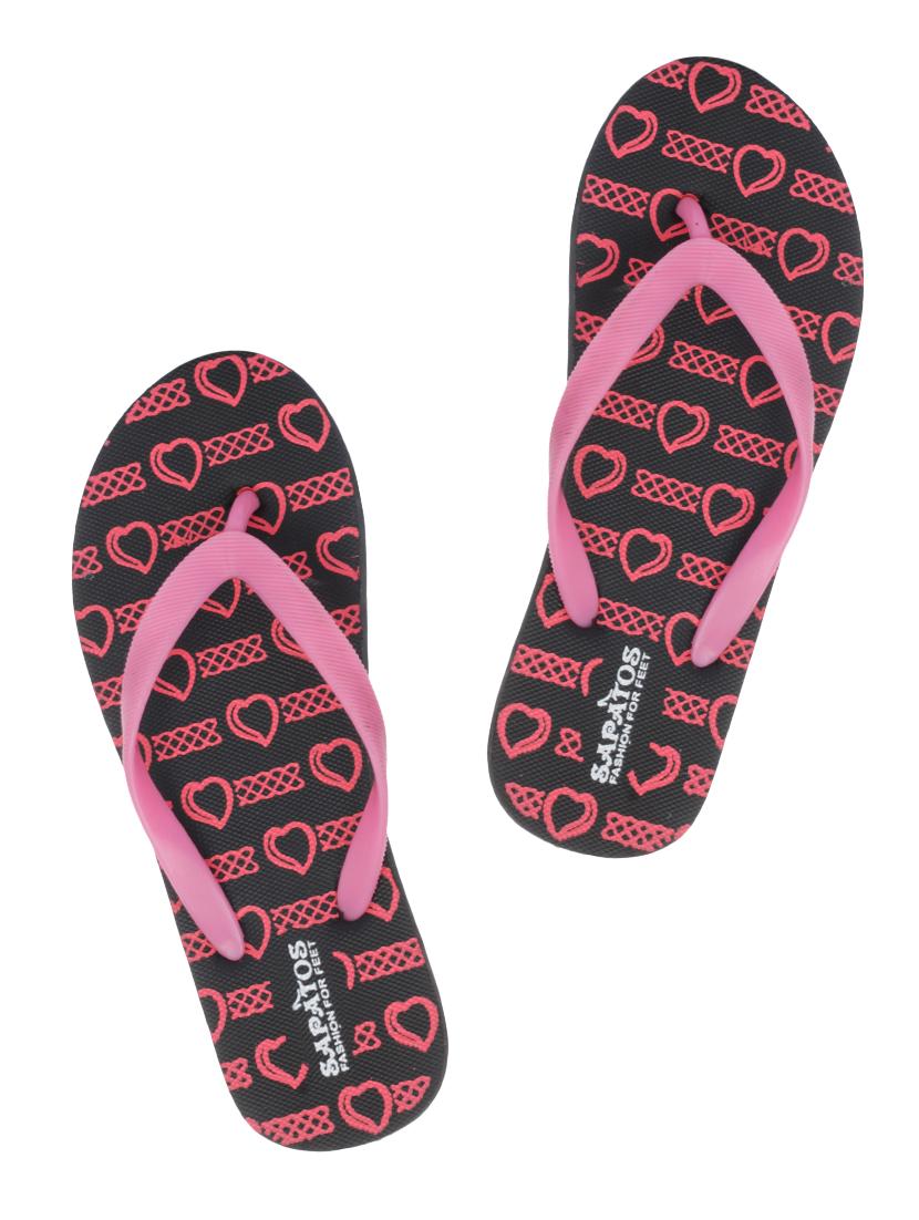 pink rubber slippers flip flops - 16973744 -  Zoom Image - 0