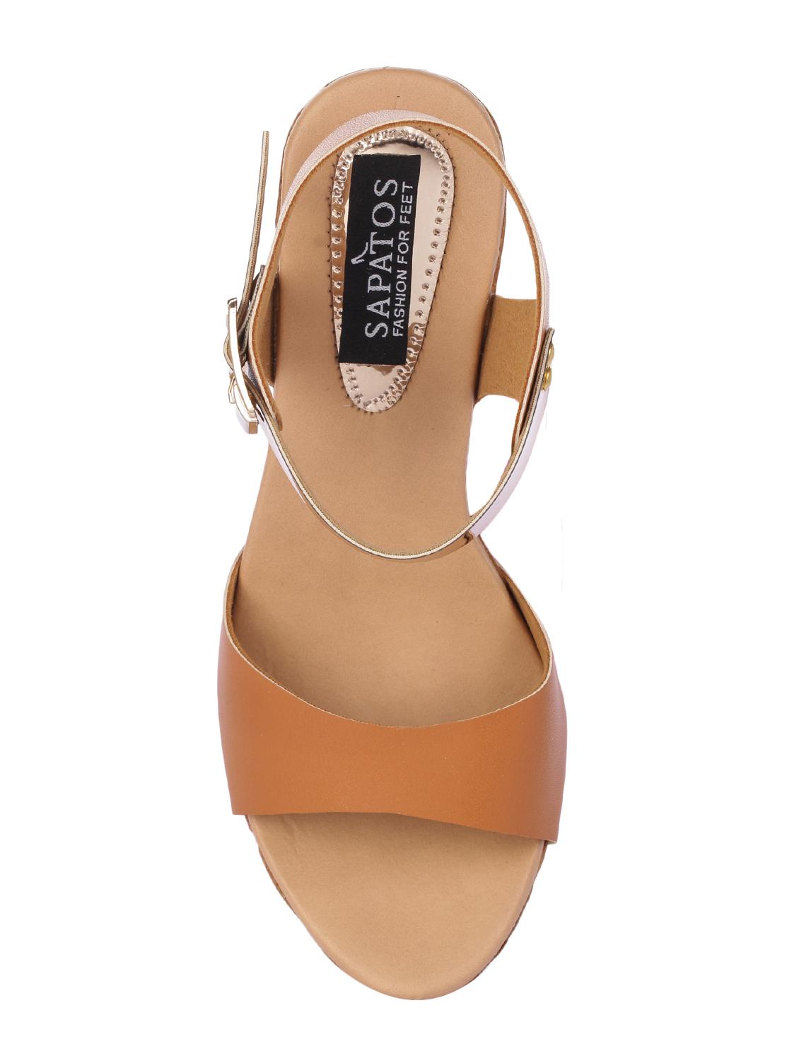 tan ankle strap wedge - 16973760 - Standard Image - 3