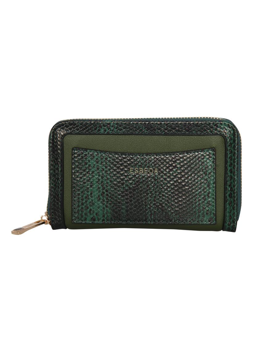 green leatherette wallet - 16973946 -  Zoom Image - 0