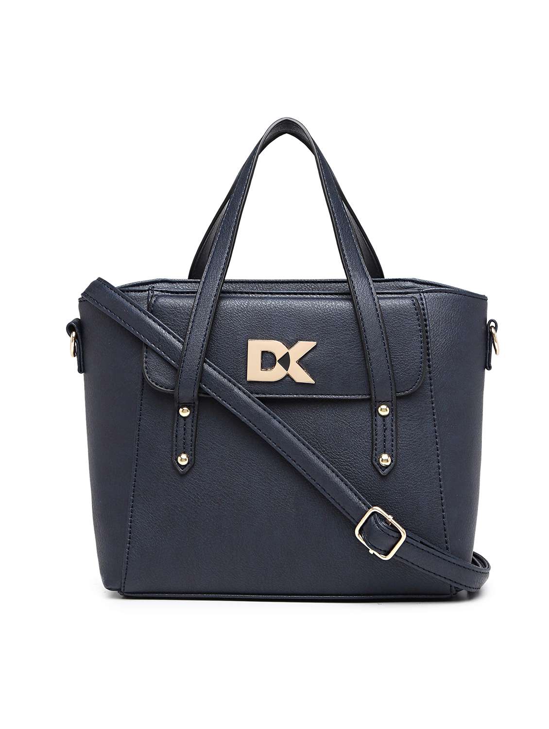 blue leatherette (pu) handbag