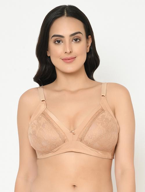 bow patch laced regular bra  - 16976206 -  Standard Image - 0