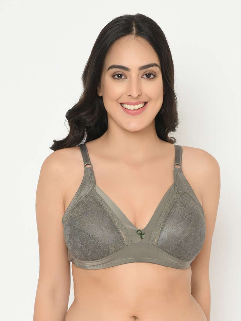 bow patch laced regular bra - 16976210 - Zoom Image - 0