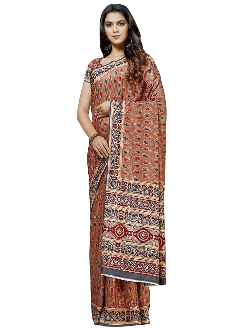 paisley tussar saree with blouse