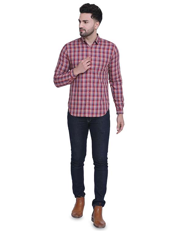 mens checks casual shirt - 16979328 - Standard Image - 3