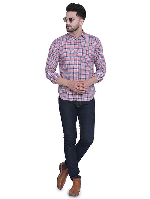 mens checks casual shirt - 16979335 - Standard Image - 3